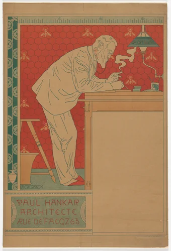 Paul Hankar, Architecte by Adolphe Crespin, design, 1894