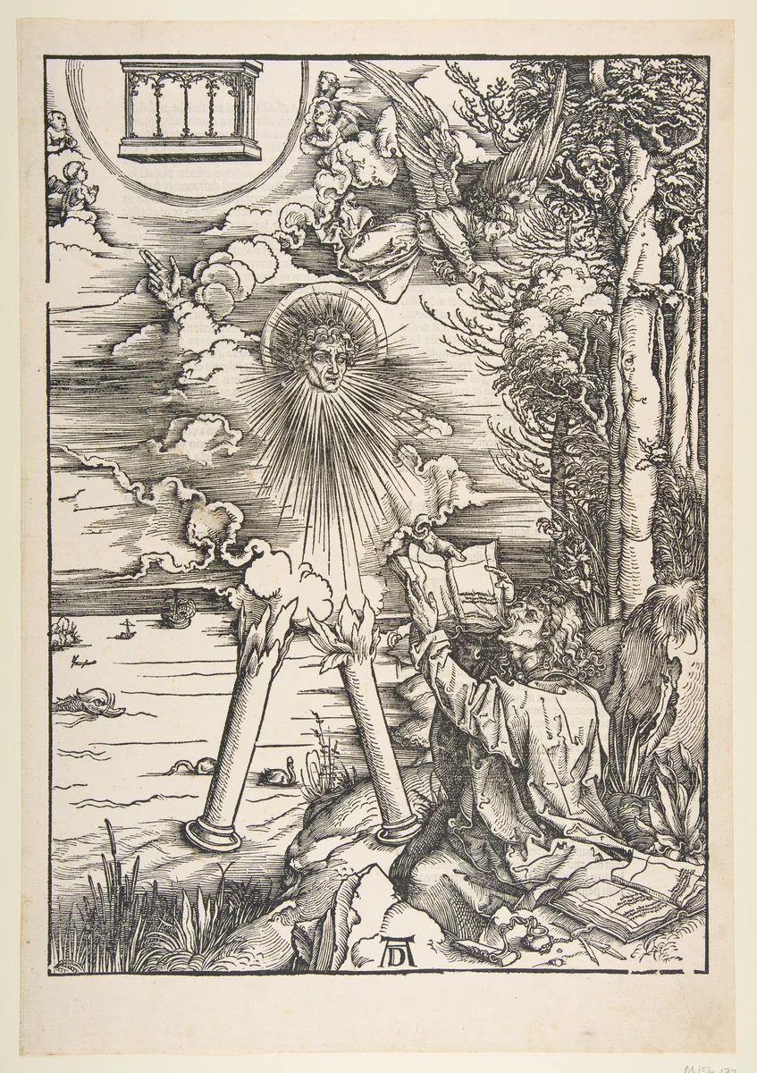 Saint John Devouring the Book, from "The Apocalypse" by Albrecht Dürer, print, 1498