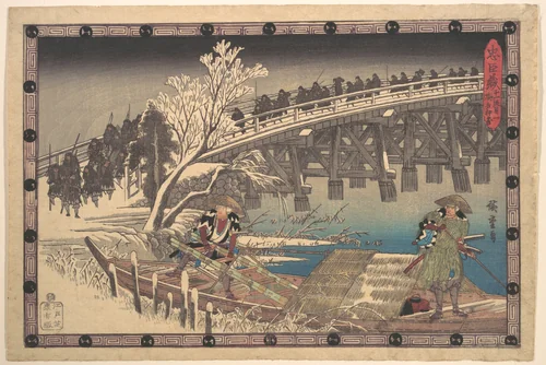 Scene I in Act XI of Chushingura by Utagawa Hiroshige (歌川広重), print, 1825-1845