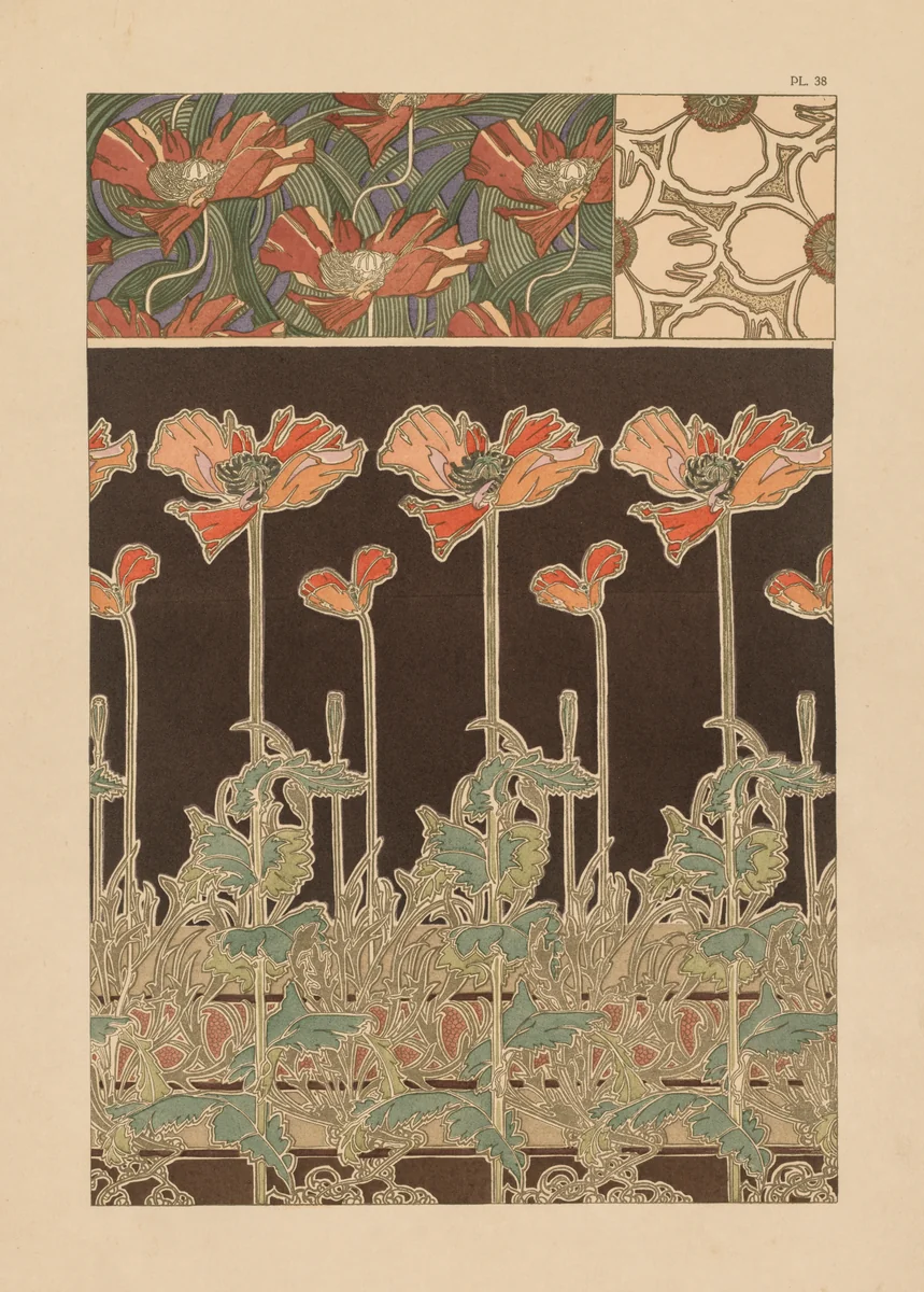 Documents Decoratifs: Plate 38 by Alphonse Mucha, print, 1901-1902