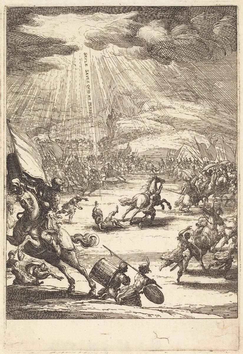 The Conversion of Saint Paul by Jacques Callot, print, 1592-1635