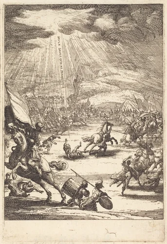 The Conversion of Saint Paul by Jacques Callot, print, 1592-1635
