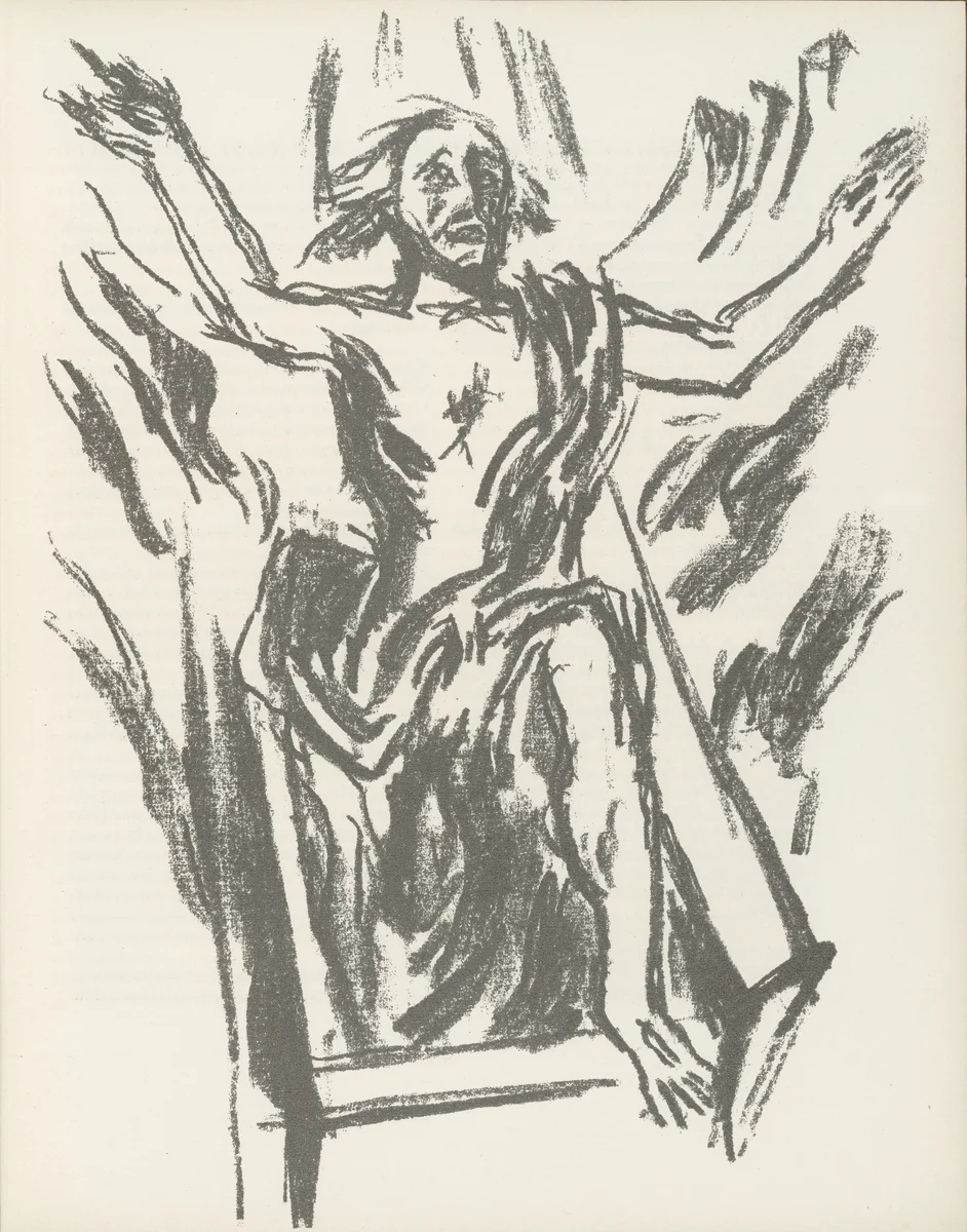 Untitled (plate, page 7) from the periodical Münchner Blätter für Dichtung und Graphik, vol. 1, no. 1 (January 1919) by Karl Caspar, periodical, 1919