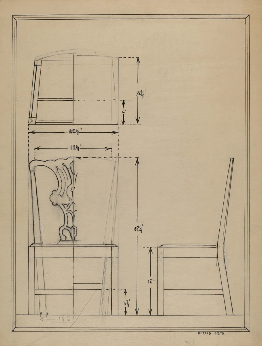 Chair by Harold Smith, index of american design, 1935-1942