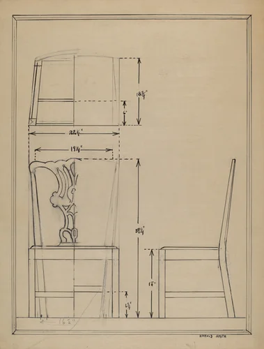 Chair by Harold Smith, index of american design, 1935-1942