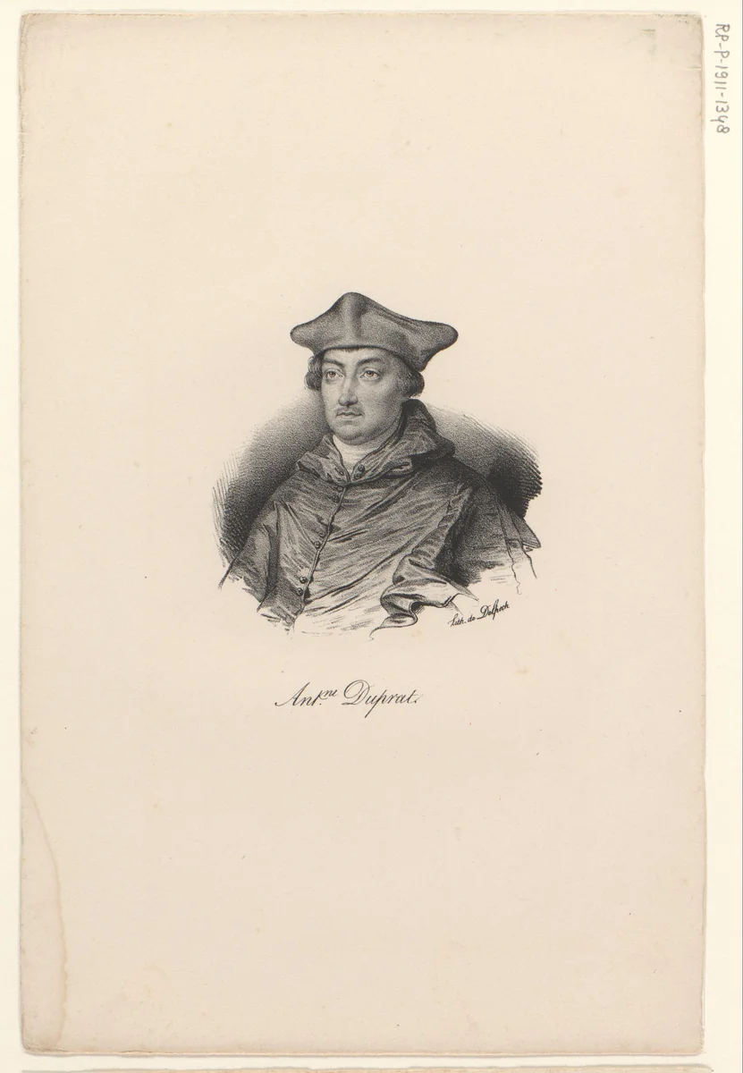 Portret van Antoine Duprat by anonymous, print, 1818-1842