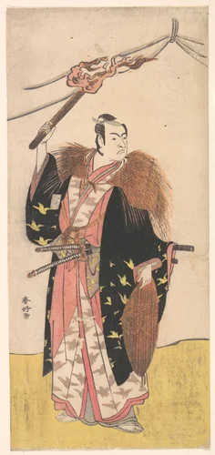 Ichikawa Monosuke II as Soga no Juro Sukenari (?) by Katsukawa Shunkō (勝川春好), print, 1775-1795