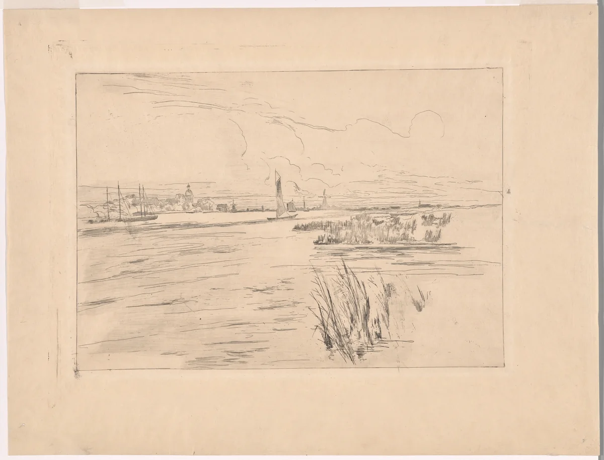 Holland Dykes by John Henry Twachtman, print, 1885-1888