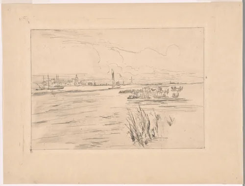 Holland Dykes by John Henry Twachtman, print, 1885-1888