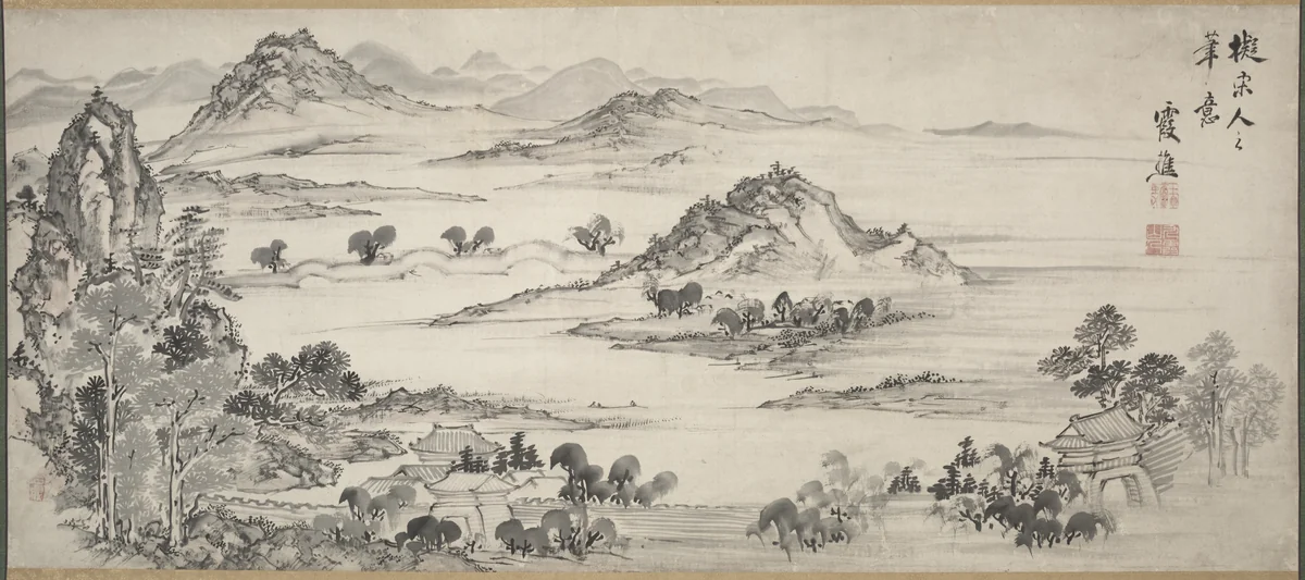 West Lake by Ike Taiga, painting, 1740-1776