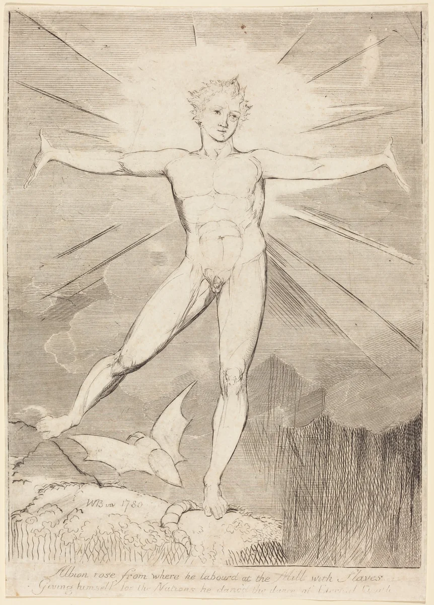 The Dance of Albion (Glad Day) by William Blake, print, 1803-1810