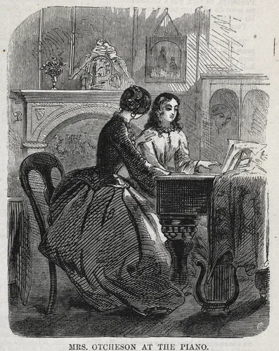 Mrs. Otcheson at the Piano by Winslow Homer, print, 1860