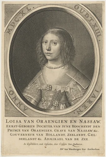 Princess Louisa, Daughter of Henry Frederick by Crispyn van den Queboorn, print, 1604-1652