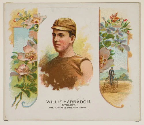 Willie Harradon, Cyclist, The Youthful Phenomenon, from World's Champions, Second Series (N43) for Allen & Ginter Cigarettes by Allen & Ginter, print, 1888
