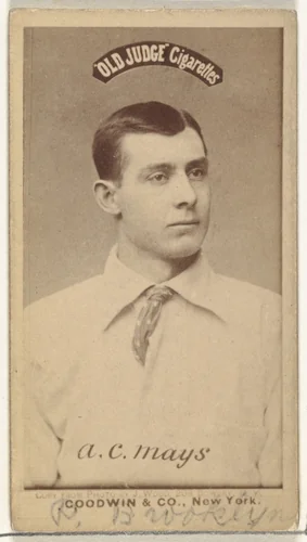 Albert C. "Al" Mays, Pitcher, Brooklyn Bridegrooms, from the Old Judge series (N172) for Old Judge Cigarettes by Goodwin & Company, photograph, 1887-1890