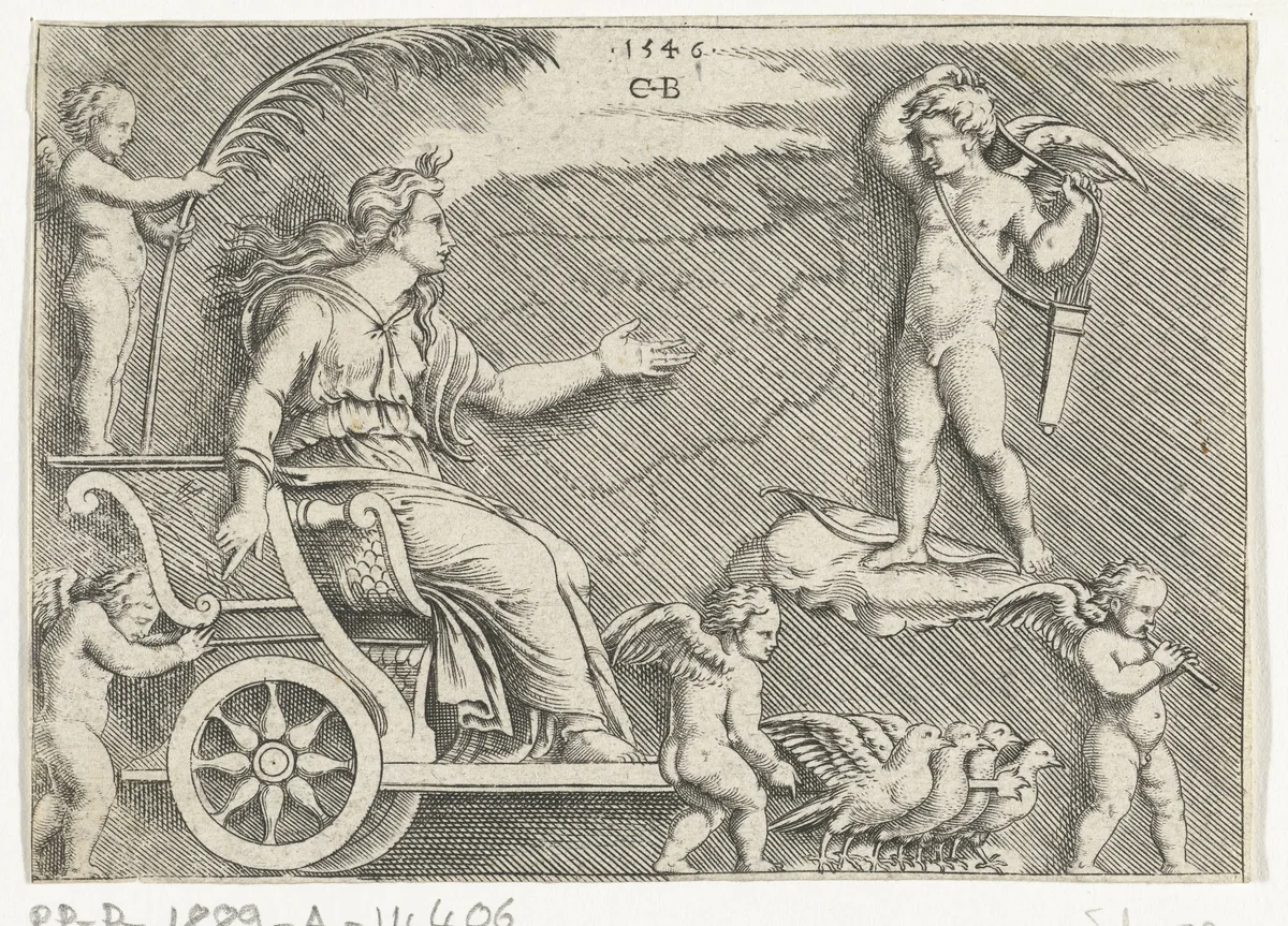 Venus en Amor by Unknown, print, 1546
