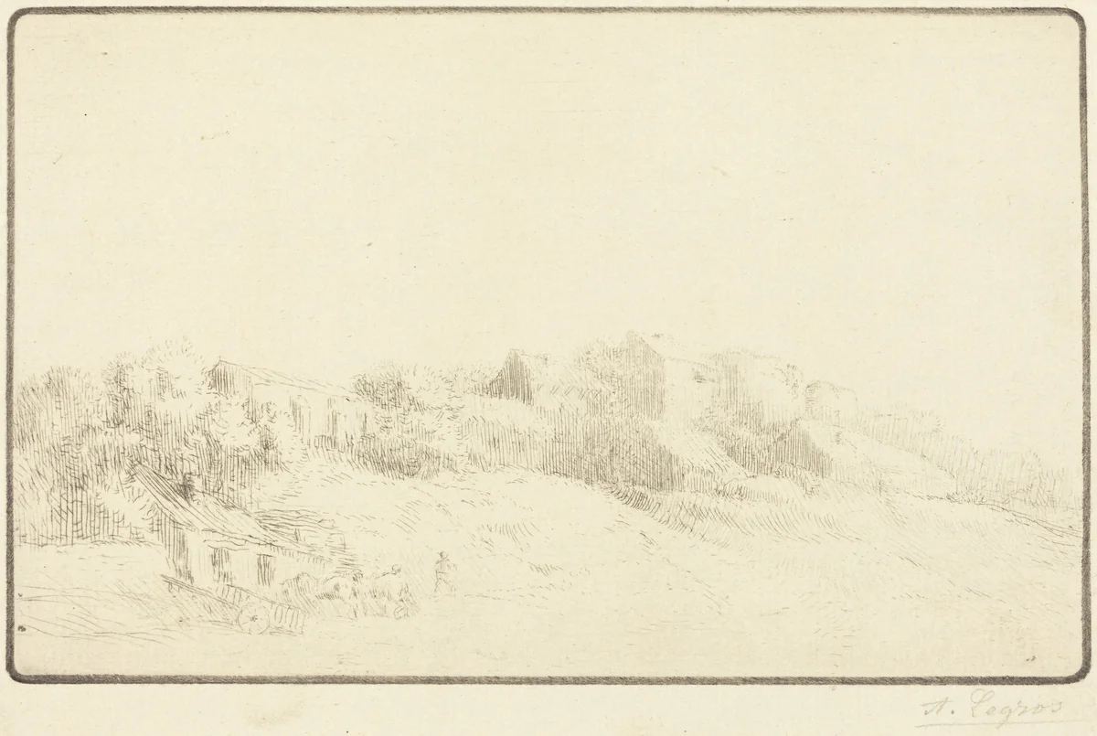 Saint Maurice in Bourgogne (Saint Maurice en Bourgogne) by Alphonse Legros, print, 1837-1911