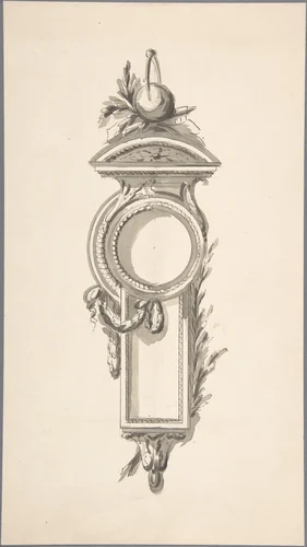 Design for a Clock Case by anonymous, drawing, 1765-1775