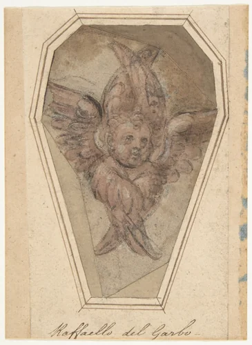 A Seraph (Cartoon for an Embroidery) by Raffaellino del Garbo, drawing, 1466-1524