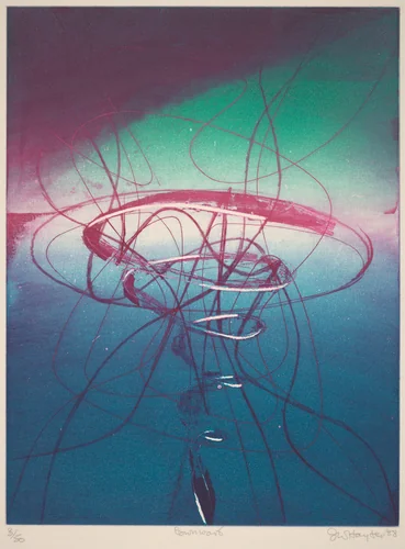 Downward by Stanley William Hayter, print, 1987-1988