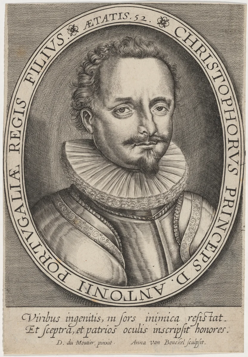 Prince Christopher, son of Anthony, King of Portugal by Anna van Bouckel, print, 1580-1699
