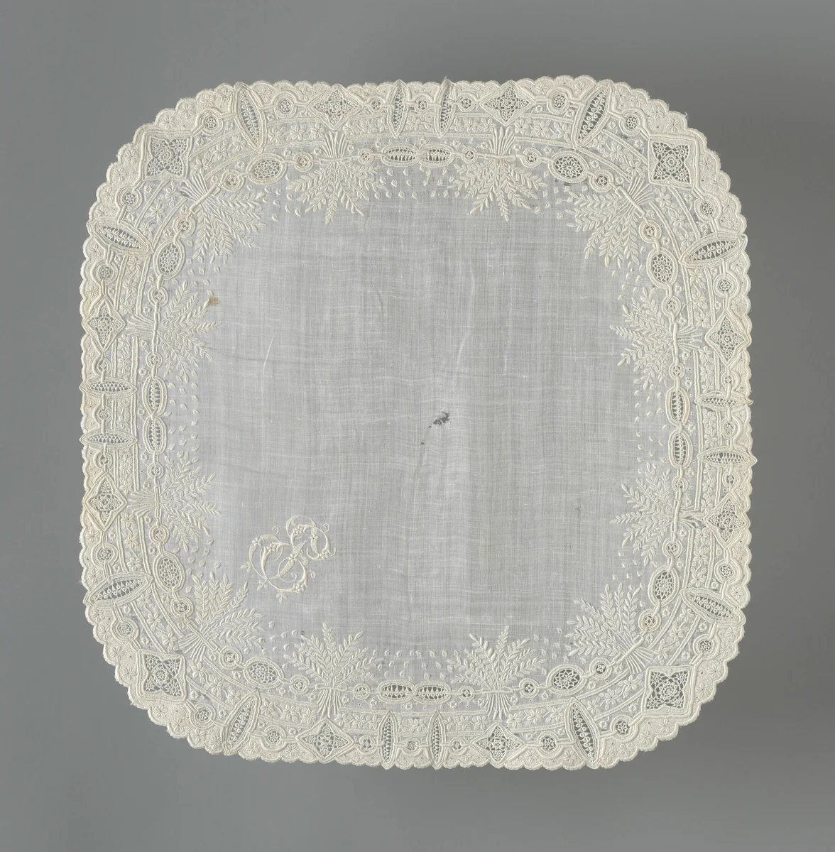 Handkerchief by France, textile, 1850-1900