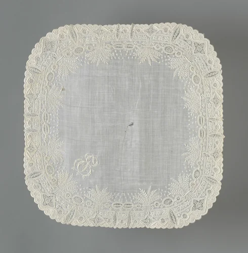 Handkerchief by France, textile, 1850-1900