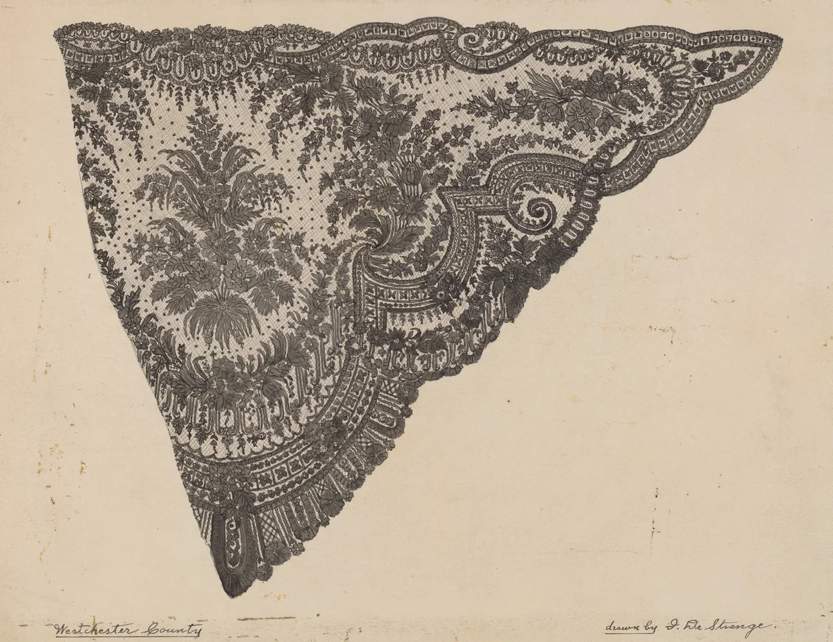 Shawl by Isabelle De Strange, index of american design, 1936