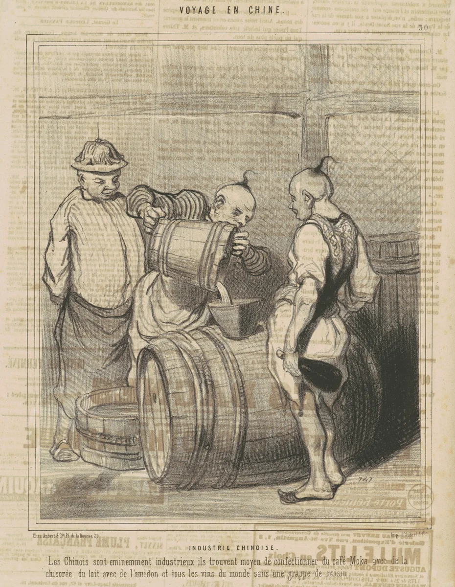 Industrie chinoise by Honoré Daumier, print, 1845