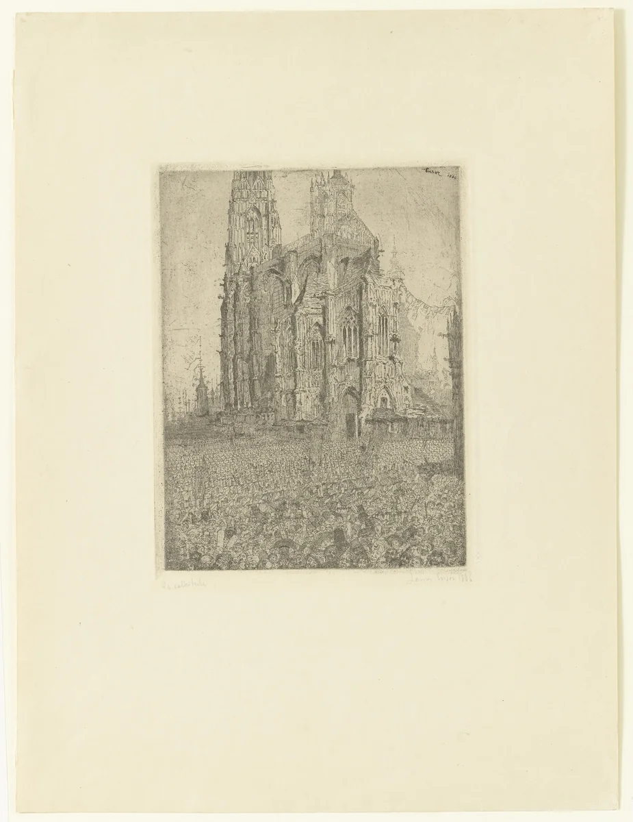 Cathedral by James Ensor, print, 1886