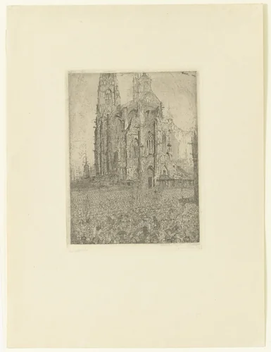 Cathedral by James Ensor, print, 1886