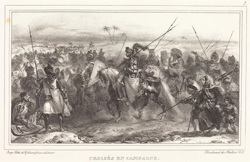 Croisés en Campagne by Auguste Raffet, print, 1804-1860