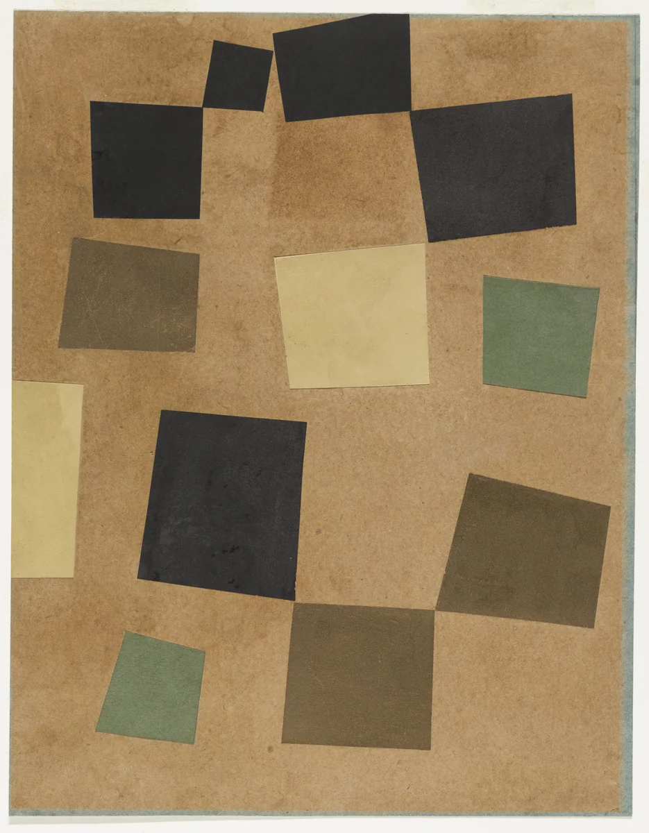 Untitled (Squares Arranged According to the Laws of Chance) by Jean Arp, drawing, 1917