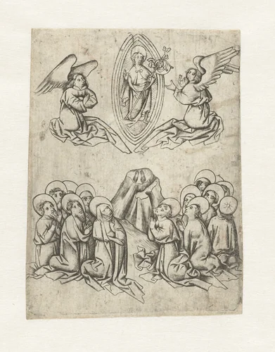 Hemelvaart van Christus by Unknown, print, 1430-1440