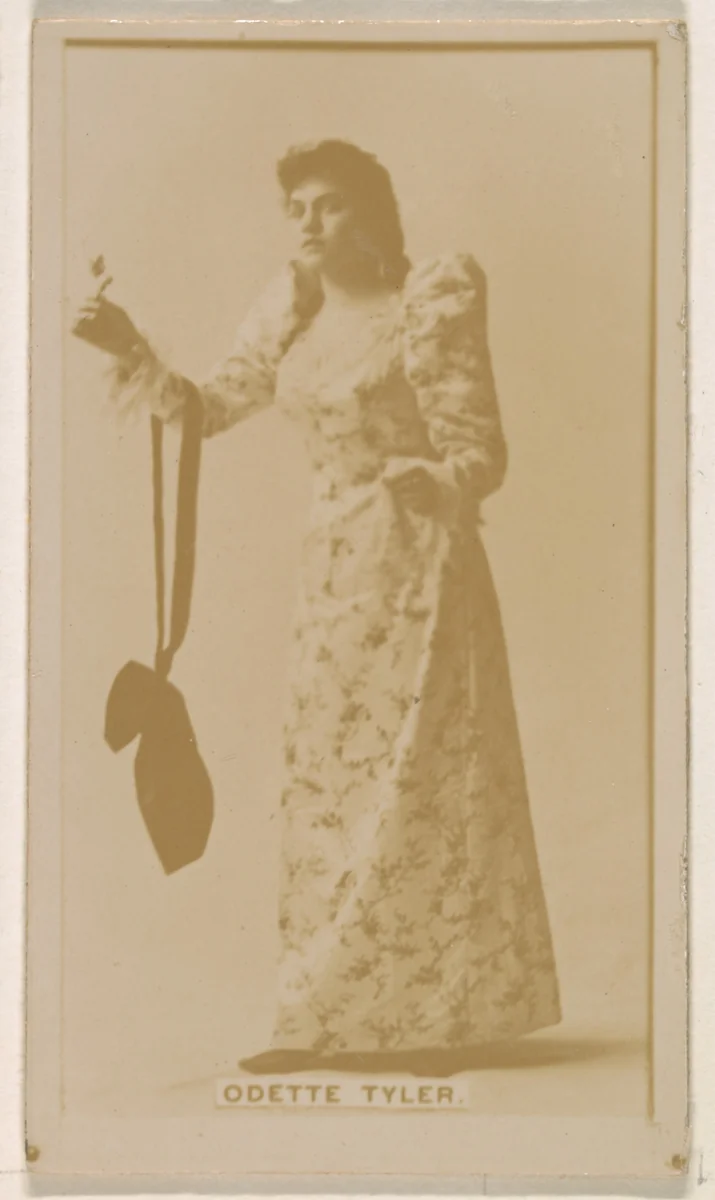 Odette Tyler, from the Actresses series (N245) issued by Kinney Brothers to promote Sweet Caporal Cigarettes by Kinney Brothers Tobacco Company, photograph, 1890