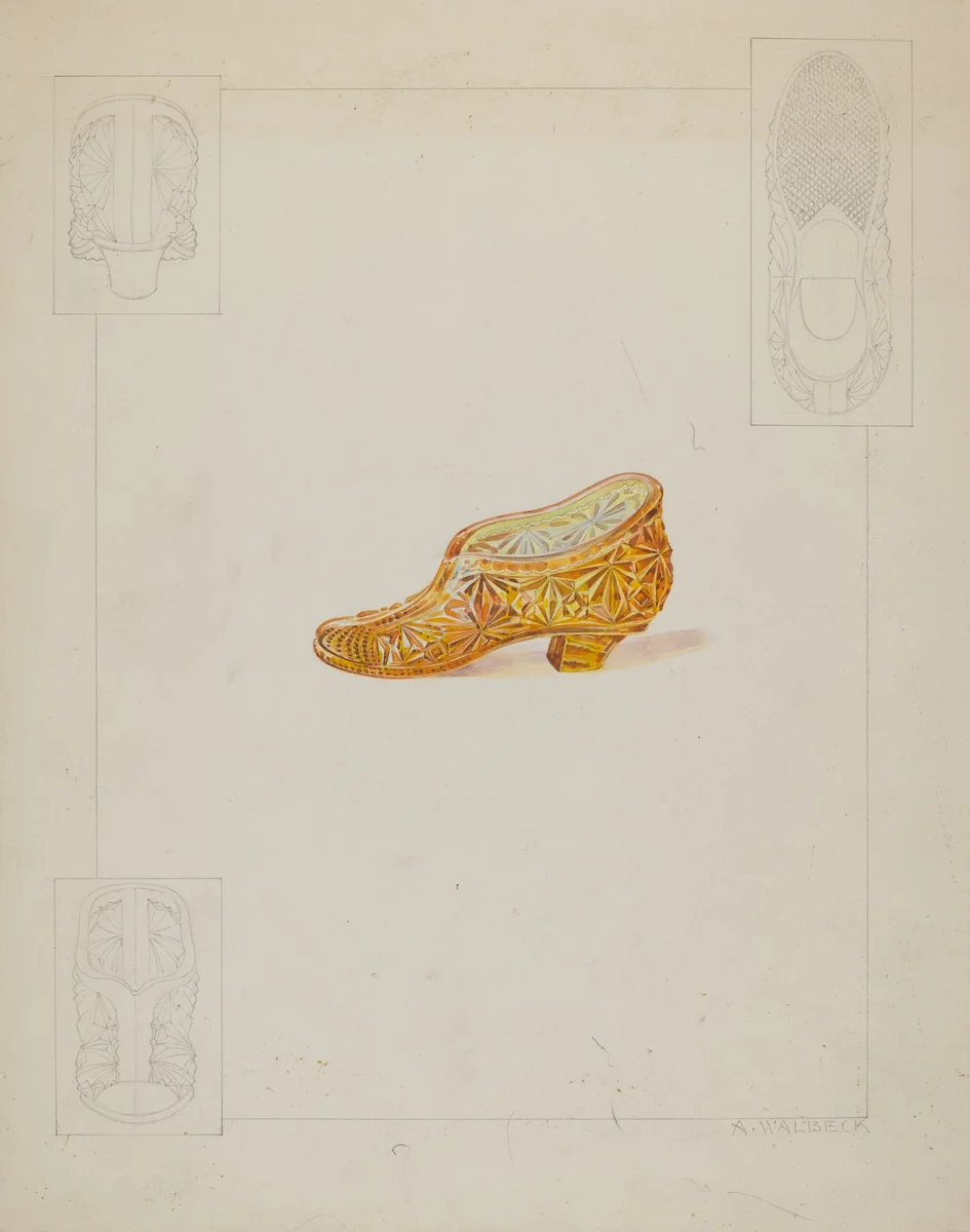 Flower Holder by Alfred Walbeck, index of american design, 1936