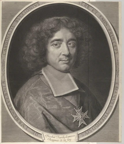 Emmanuel-Théodose de La Tour d'Auvergne, cardinal de Bouillon by Robert Nanteuil, print, 1673-1683