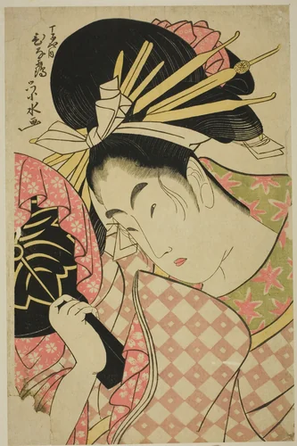 The courtesan Hinazuru of the Chojiya by Ichirakutei Eisui, print, 1790-1823