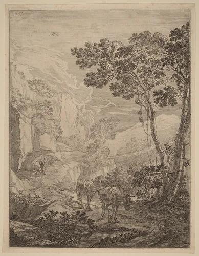 The Two Hinnies by Jan Both, print, 1615-1652