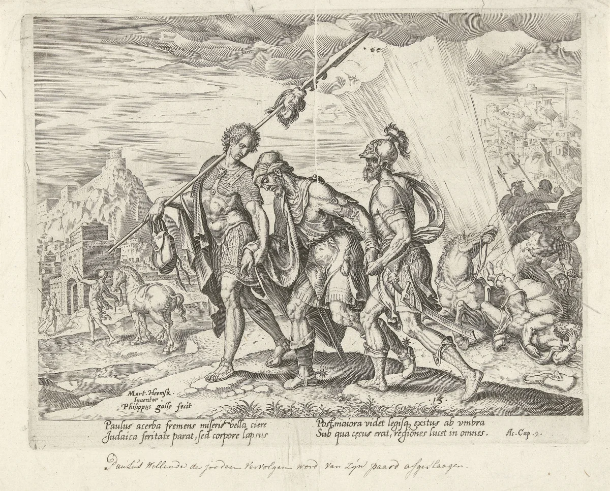 Bekering van Paulus by Unknown, print, 1582