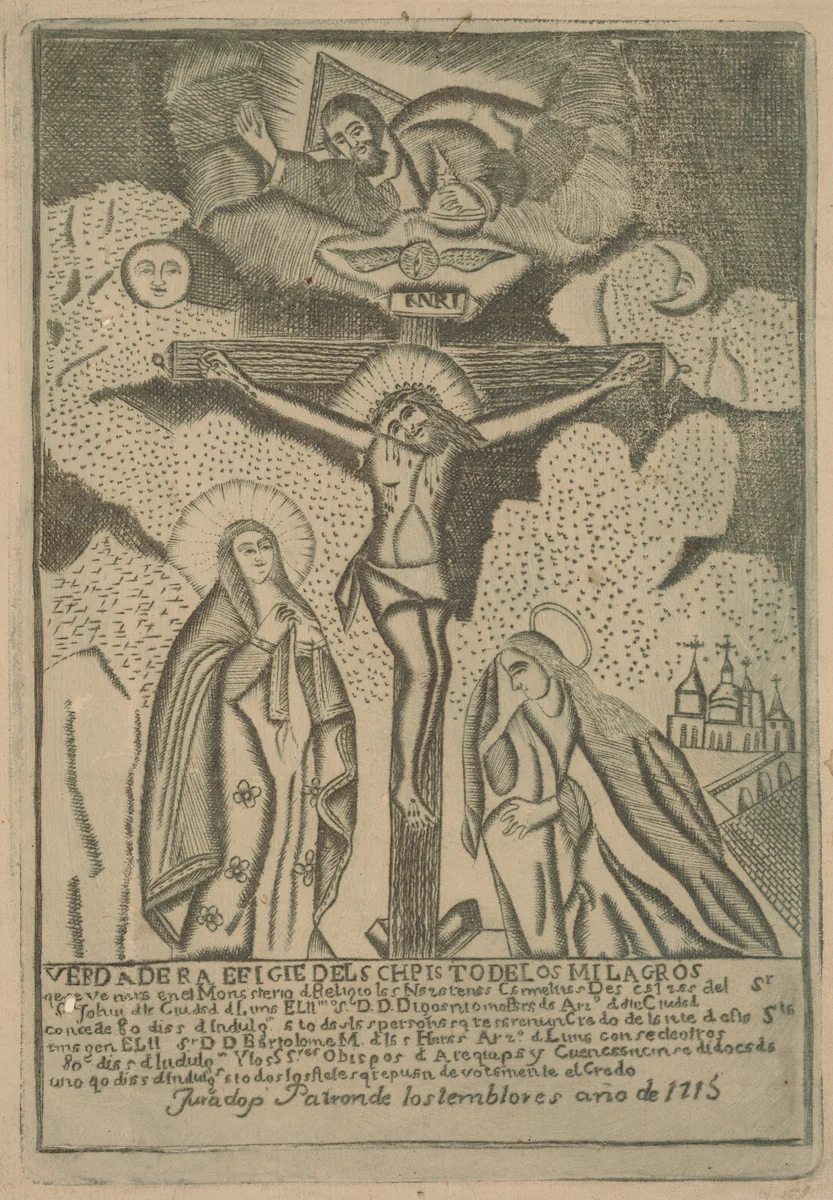 Señor de los Milagros (Lord of Miracles) by Peruvian, print, 1800-1899