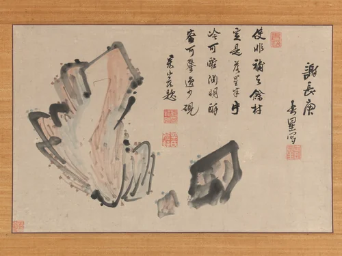 Rocks by Yosa Buson (与謝蕪村), painting, 1767-1799