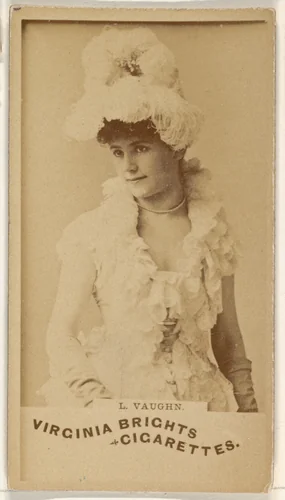 L. Vaughn, from the Actors and Actresses series (N45, Type 1) for Virginia Brights Cigarettes by Allen & Ginter, photograph, 1885-1891
