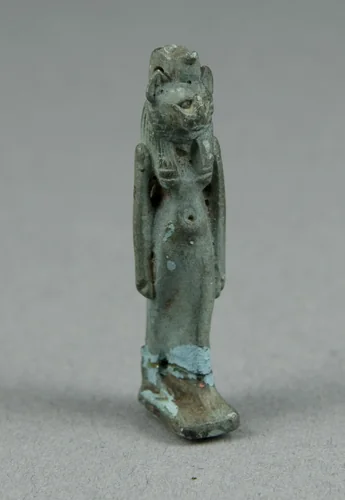 Amulet of a Lion-Headed Goddess by Egyptian, metalwork, -1069--664