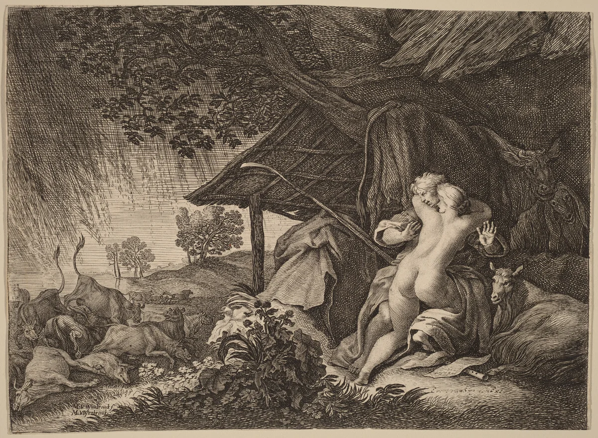 A Storm by Moyses van Uyttenbroeck, print, 1590-1648