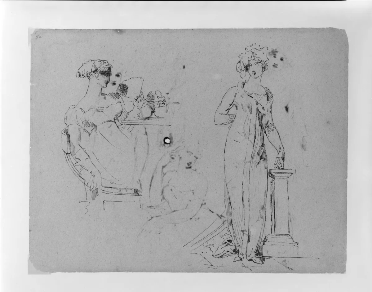 (From Sketchbook) by Thomas Sully, artwork, 1810-1820
