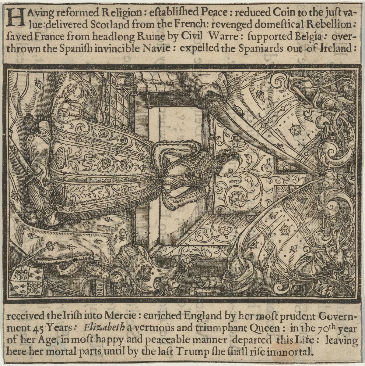 Queen Elizabeth Memorial by Unknown 19th Century, print, 1800-1899