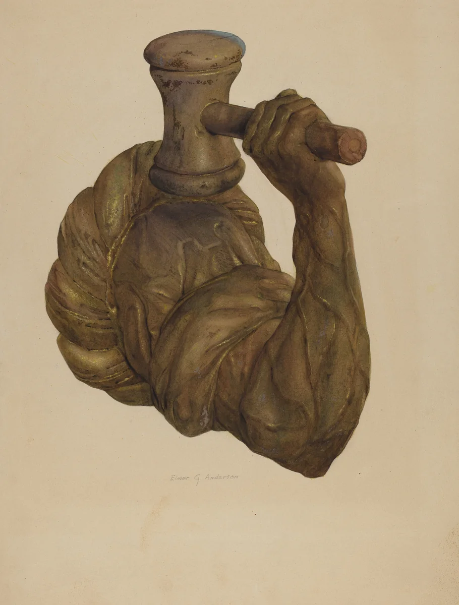 Gold Beater's Sign by Elmer G. Anderson, index of american design, 1938