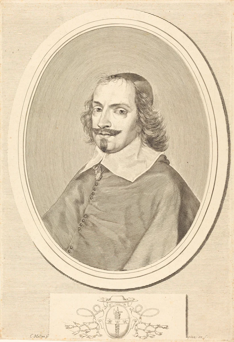 Cardinal Jules Mazarin by Claude Mellan, print, 1598-1688