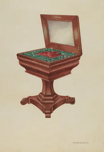 Sewing Table by Charles Goodwin, index of american design, 1938